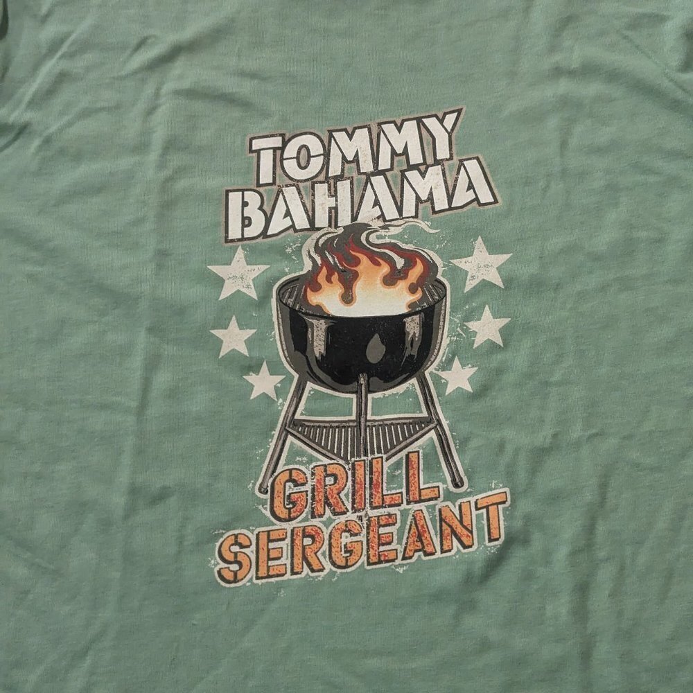 Tommy Bahama grill sergeant seafoam green t-shirt, men's medium, short sleeve